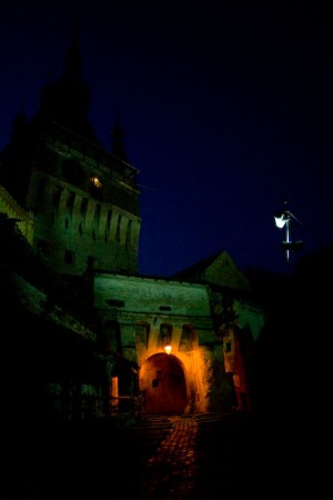 Medieval Gate and Clock Tower in Sighisoara, Romania