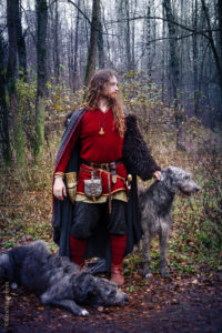 Viking and Wolfhounds! A Hiberno-Norse themed photoshoot in Moscow with Irish Wolfhounds…